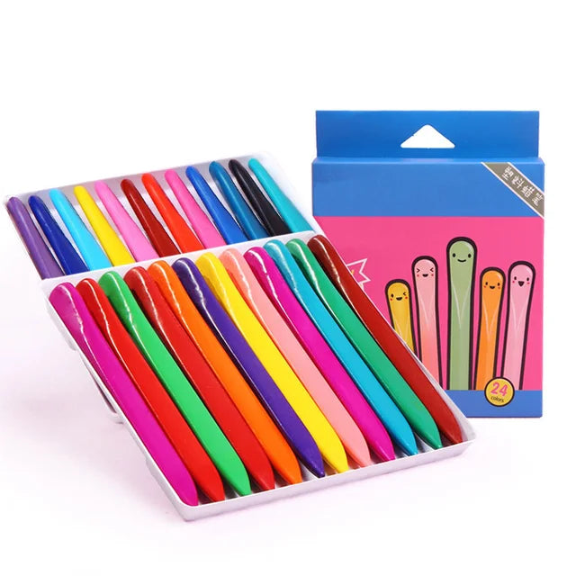 36 cores lápis de coloração triangular lápis de cor triangular para estudantes crianças arte desenho material escolar supplies supplies supplies ндpencil pencil pencil pencil Importe Go 24 colors 