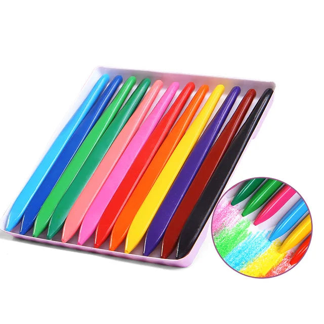 36 cores lápis de coloração triangular lápis de cor triangular para estudantes crianças arte desenho material escolar supplies supplies supplies ндpencil pencil pencil pencil Importe Go 12 colors 