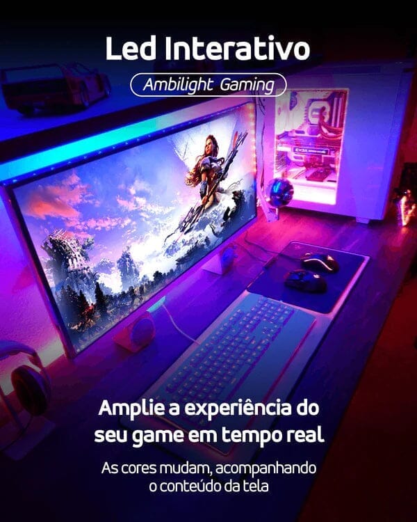 AMBILED - TV/Gamer/Cama UNISSEX - CASA - ILUMINAÇÃO - AMBILED Importe Go 
