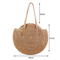 Bolsas de Palha para Praia e Primavera Verão bolsa de palha 2 Importe Go Marrom claro 