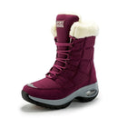 Bota de Inverno Neve de Lã a Prova D'água com Detalhes em Couro - Sportsforever Bota de Inverno Neve de Lã a Prova D'água com Detalhes em Couro - Sportsforever Importe Go 