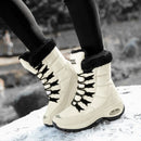 Bota de Inverno Neve de Lã a Prova D'água com Detalhes em Couro - Sportsforever Bota de Inverno Neve de Lã a Prova D'água com Detalhes em Couro - Sportsforever Importe Go 