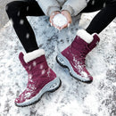 Bota de Inverno Neve de Lã a Prova D'água com Detalhes em Couro - Sportsforever Bota de Inverno Neve de Lã a Prova D'água com Detalhes em Couro - Sportsforever Importe Go 