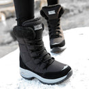 Bota de Inverno Neve de Lã a Prova D'água com Detalhes em Couro - Sportsforever Bota de Inverno Neve de Lã a Prova D'água com Detalhes em Couro - Sportsforever Importe Go 