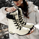 Bota de Inverno Neve de Lã a Prova D'água com Detalhes em Couro - Sportsforever Bota de Inverno Neve de Lã a Prova D'água com Detalhes em Couro - Sportsforever Importe Go Bege 34 