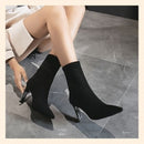 Bota Meia Cano Médio Elegance BTF02 Importe Go 