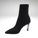 Bota Meia Cano Médio Elegance BTF02 Importe Go Preto 32 