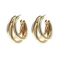 Brinco de Argola Triplo Brinco de Argola Triplo Importe Go Dourado 