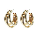 Brinco de Argola Triplo Brinco de Argola Triplo Importe Go Dourado 