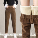 Calça de Veludo Cintura Alta com Pelúcia Interna Calça de Veludo Cintura Alta com Pelúcia Interna Importe Go 
