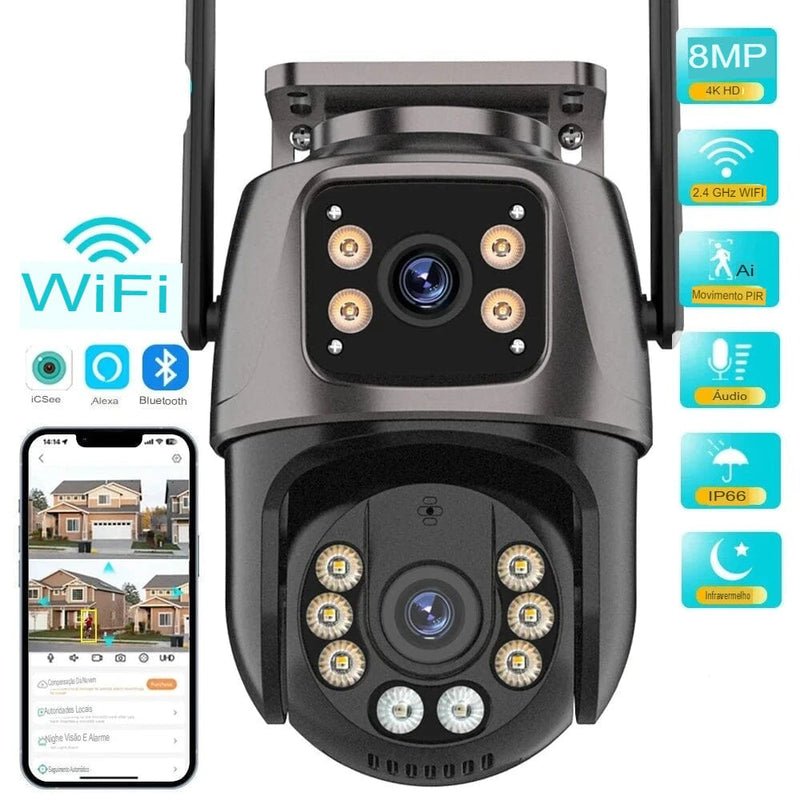 Câmera de Segurança 4K com Wifi - TechWatch Câmera de Segurança 4K com Wifi - TechWatch Importe Go 