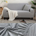 Capa Sofá "Bahia" - Tecido Jacquard Casa > Sala de Estar > Sofás > Capas para Sofás > Capas Lisas para Sofás > Capas de Tecido Grosso para Sofás Importe Go Cinzento claro 1-Lugar 