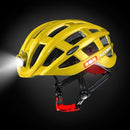 Capacete Ciclismo com Lanterna Profissional Masculino/Feminino RockBros Capacete Ciclismo com Lanterna Profissional Importe Go Amarelo Com Led 