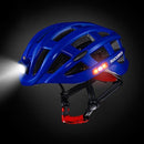 Capacete Ciclismo com Lanterna Profissional Masculino/Feminino RockBros Capacete Ciclismo com Lanterna Profissional Importe Go Azul Com Led 