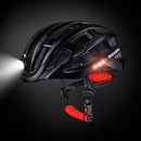 Capacete Ciclismo com Lanterna Profissional Masculino/Feminino RockBros Capacete Ciclismo com Lanterna Profissional Importe Go Preto Com Led 