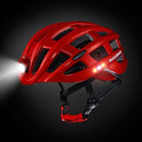 Capacete Ciclismo com Lanterna Profissional Masculino/Feminino RockBros Capacete Ciclismo com Lanterna Profissional Importe Go Vermelho Com Led 