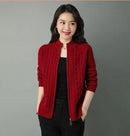 Cardigan Inverno frio Manga Longa Importe Go Vermelho P 