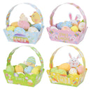 Cesta de almacenamiento de 4 piezas para niños, bolsa de papel con bonito diseño de conejo de pascua, pollitos, dulces, decoración de Pascua, suministros para fiestas y el hogar Importe Go 