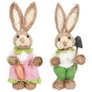 Coelho da Páscoa Decorativo em Palha - Kit com 2 Peças Coelho da Páscoa Decorativo em Palha - Kit com 2 Peças Importe Go Modelo 4 35 cm 
