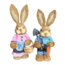 Coelho da Páscoa Decorativo em Palha - Kit com 2 Peças Coelho da Páscoa Decorativo em Palha - Kit com 2 Peças Importe Go Modelo 5 35 cm 