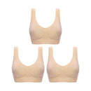 [COMPRE 1 LEVE 3] Sutiã Comfort Sem Costura LipoFit + BRINDE EXCLUSIVO sutia-comp3 Importe Go 3 beges P(36-38) 