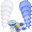 Compre 6 Leve 12 - Kit 12 Tampas de Silicone Reutilizável (UNIVERSAL) - Super Elástico Importe Go 