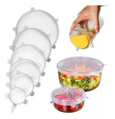 Compre 6 Leve 12 - Kit 12 Tampas de Silicone Reutilizável (UNIVERSAL) - Super Elástico Importe Go 