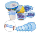 Compre 6 Leve 12 - Kit 12 Tampas de Silicone Reutilizável (UNIVERSAL) - Super Elástico Importe Go 