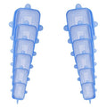 Compre 6 Leve 12 - Kit 12 Tampas de Silicone Reutilizável (UNIVERSAL) - Super Elástico Importe Go Azul Retangular 