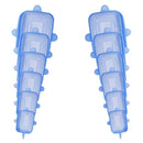 Compre 6 Leve 12 - Kit 12 Tampas de Silicone Reutilizável (UNIVERSAL) - Super Elástico Importe Go Azul Retangular 