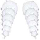 Compre 6 Leve 12 - Kit 12 Tampas de Silicone Reutilizável (UNIVERSAL) - Super Elástico Importe Go Transparente Circular 