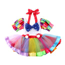 Conjunto de roupas feitas de verão para crianças e bebês, 0-6 anos, vestido de circo para festa de aniversário, roupas top crop para meninas, roupas de halloween Importe Go Branco 3T 