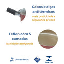 Conjunto Jogo Panelas 9 Pçs Teflon Tampas Vidro Antiaderente Importe Go 