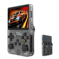 Consola de videojuegos portátil Retro R36S, sistema Linux, pantalla IPS de 3,5 pulgadas, reproductor de vídeo de bolsillo, R35S, 64GB de juegos Importe Go Black 