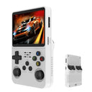 Consola de videojuegos portátil Retro R36S, sistema Linux, pantalla IPS de 3,5 pulgadas, reproductor de vídeo de bolsillo, R35S, 64GB de juegos Importe Go White 