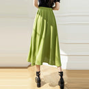 Falda larga informal de cintura alta para mujer, Falda larga de estilo coreano, estilo Swing grande Vintage, Saias Longas, de verano, 2022 Importe Go 