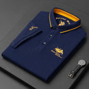 Fashion Men's Short Sleeve Polo Tshirt Man Embroidery POLO Tee Male Casual Collar T-Shirt Importe Go 