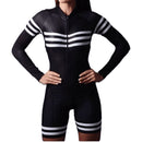 Macaquinho Ciclismo Feminino Manga Longa Lines Macaquinho Ciclismo Feminino Manga Longa Lines Importe Go Preto P 