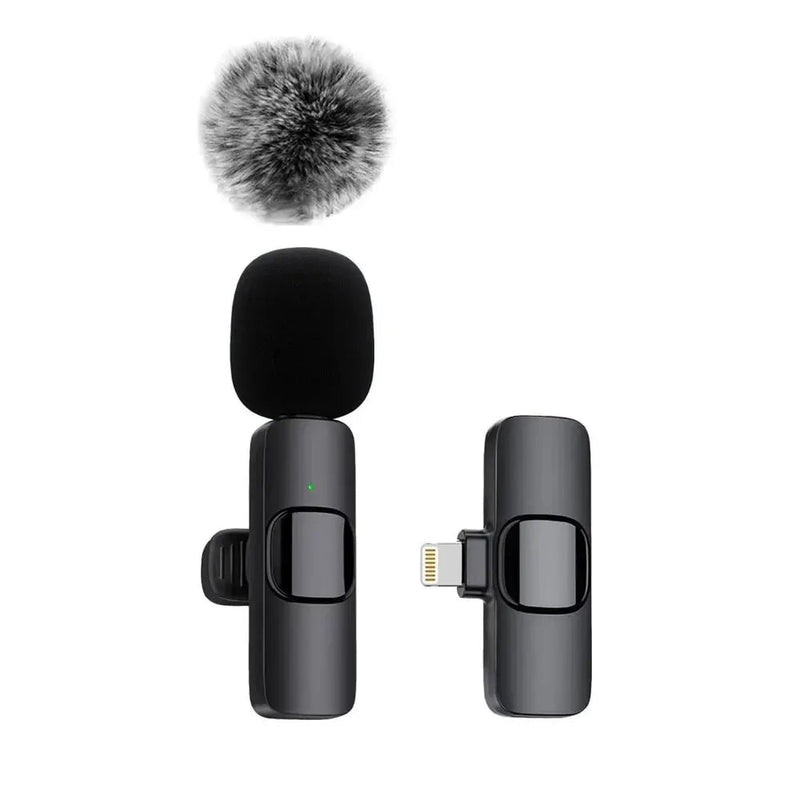 Microfone sem fio Lavalier para celular, gravação de vídeo de áudio, Mini Mic para iPhone, Android, Laptop, Live Gaming, Novo Importe Go 1in1 para IOS 