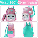 Mochila Infantil Para Meninas Super Shine Com Lantejoulas Importe Go 
