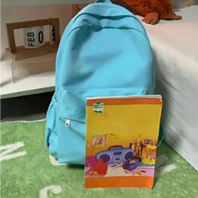 Mochila Macia Irmã Cor Sólida Grande Capacidade Student Schoolbag 2022 School Season Novos Estudantes Universitários Ins Mochila Importe Go 