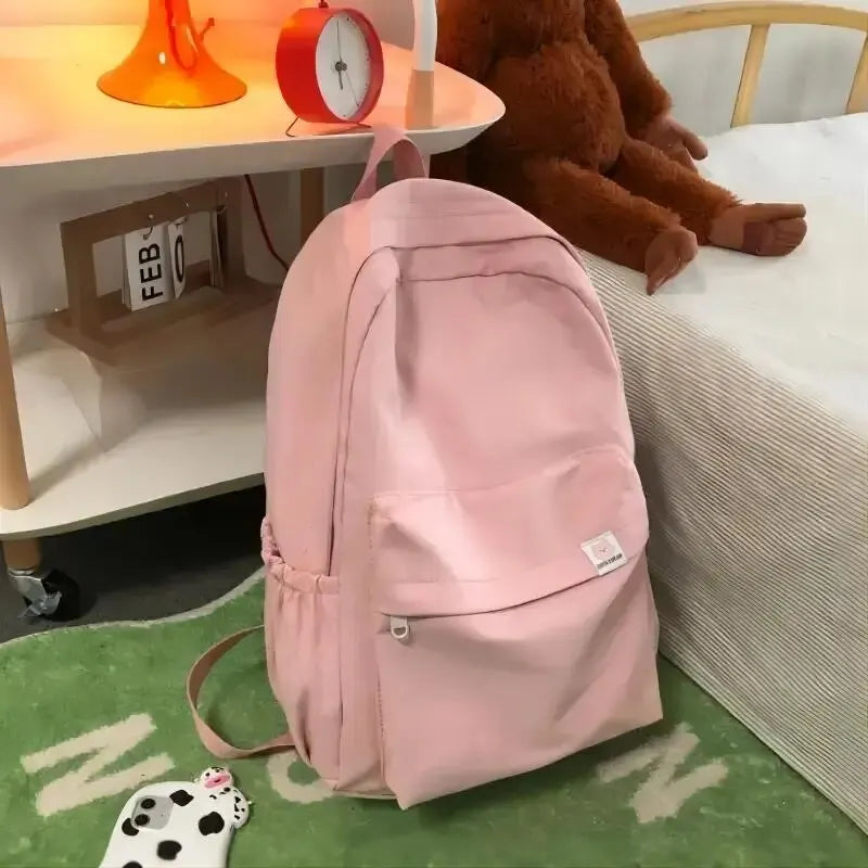 Mochila Macia Irmã Cor Sólida Grande Capacidade Student Schoolbag 2022 School Season Novos Estudantes Universitários Ins Mochila Importe Go 
