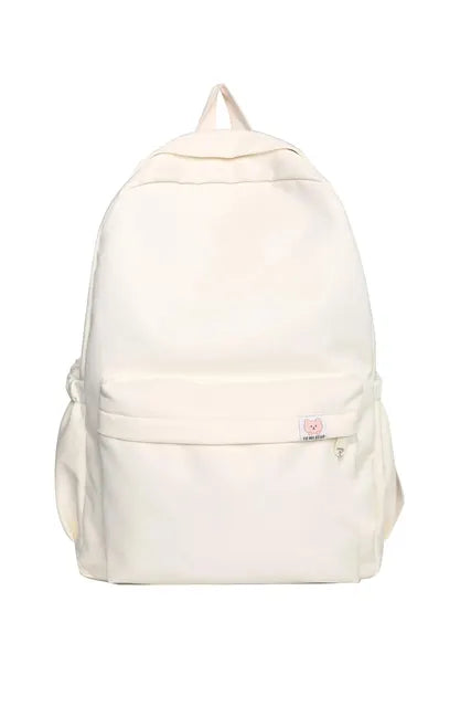 Mochila Macia Irmã Cor Sólida Grande Capacidade Student Schoolbag 2022 School Season Novos Estudantes Universitários Ins Mochila Importe Go Ivory 16 polegadas 