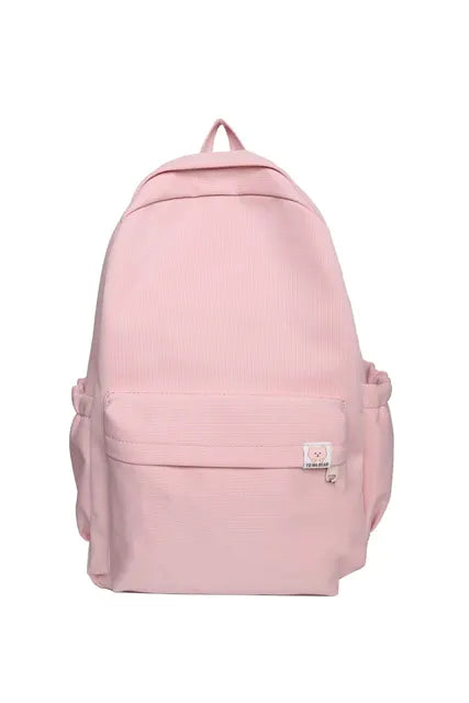 Mochila Macia Irmã Cor Sólida Grande Capacidade Student Schoolbag 2022 School Season Novos Estudantes Universitários Ins Mochila Importe Go Pink 16 polegadas 