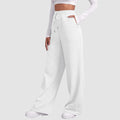 Moletom de perna larga forrado feminino, fundo reto, tudo matemática, corredores de fitness simples, calça básica de viagem Importe Go 