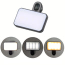 Portátil Mini Selfie Fill Light, Recarregável, 3 Modos, Brilho Ajustável, Clip On, Telefone Móvel, Computador Importe Go 