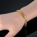 Punk Fashion Curb Cuban Chain Link Bracelet 21cm Gold Silver Color Stainless Steel Hand Chains For Women Men Jewelry Gift Importe Go 