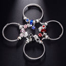 RAVIMOUR-Crystal Bead Encantos Pulseira, Amor Coração Pulseira DIY, Jóias Indianas, Corrente De Aço, Pulseira, Presente Da Marca, Moda Importe Go 