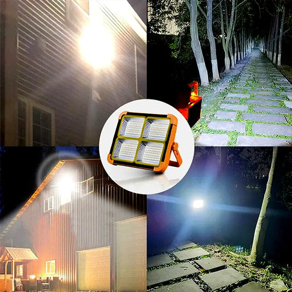 Refletor Led Solar Impermeavel com Powerbank Embutido Refletor Led Solar Impermeavel com Powerbank Embutido Importe Go 