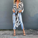 Saída de Praia Kimono 0 Importe Go Branco e preto P 